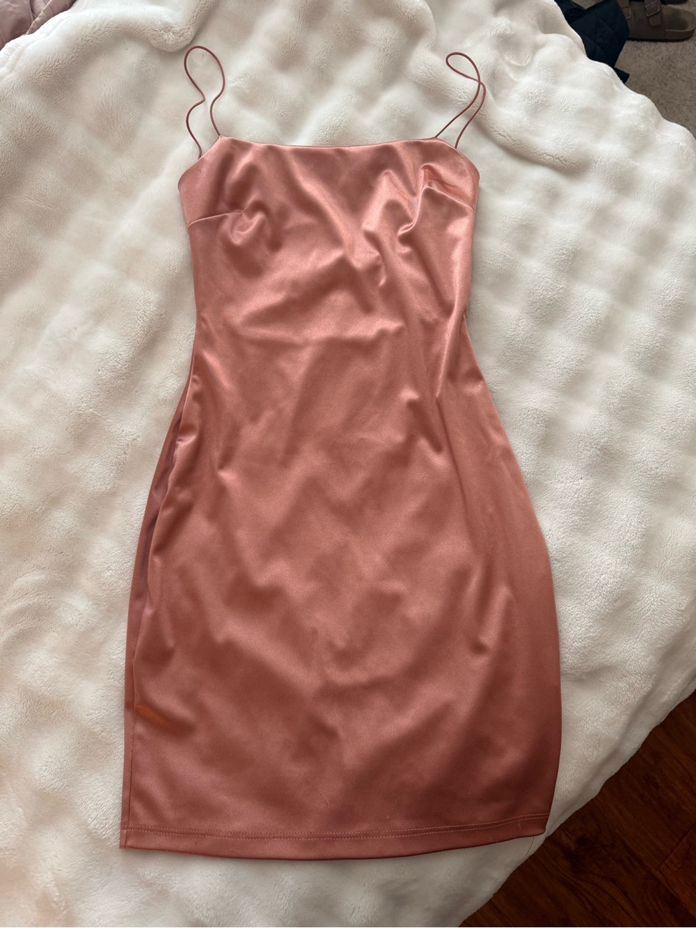 Satin Slip Dress in Dusty Rose - Women